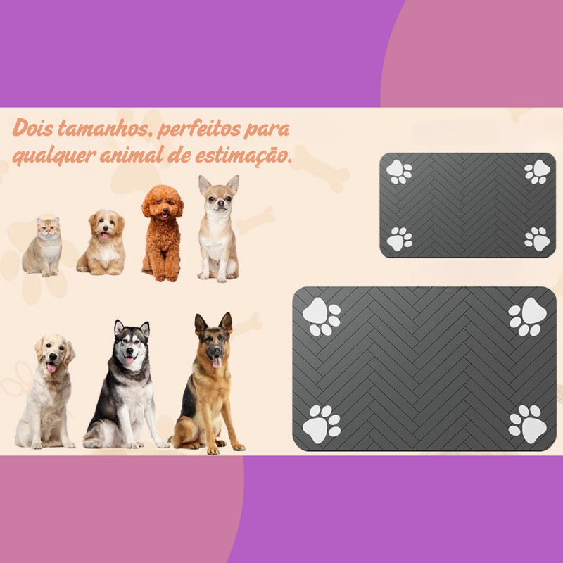 Tapete Absorvente para Comedouro - Proteção Antiderrapante