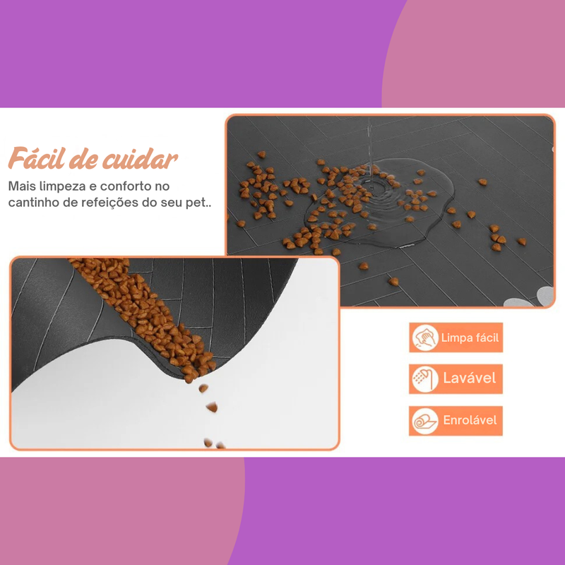Tapete Absorvente para Comedouro - Proteção Antiderrapante