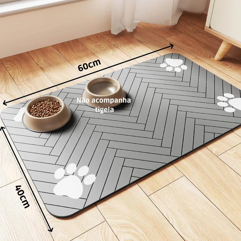 Tapete Absorvente para Comedouro - Proteção Antiderrapante
