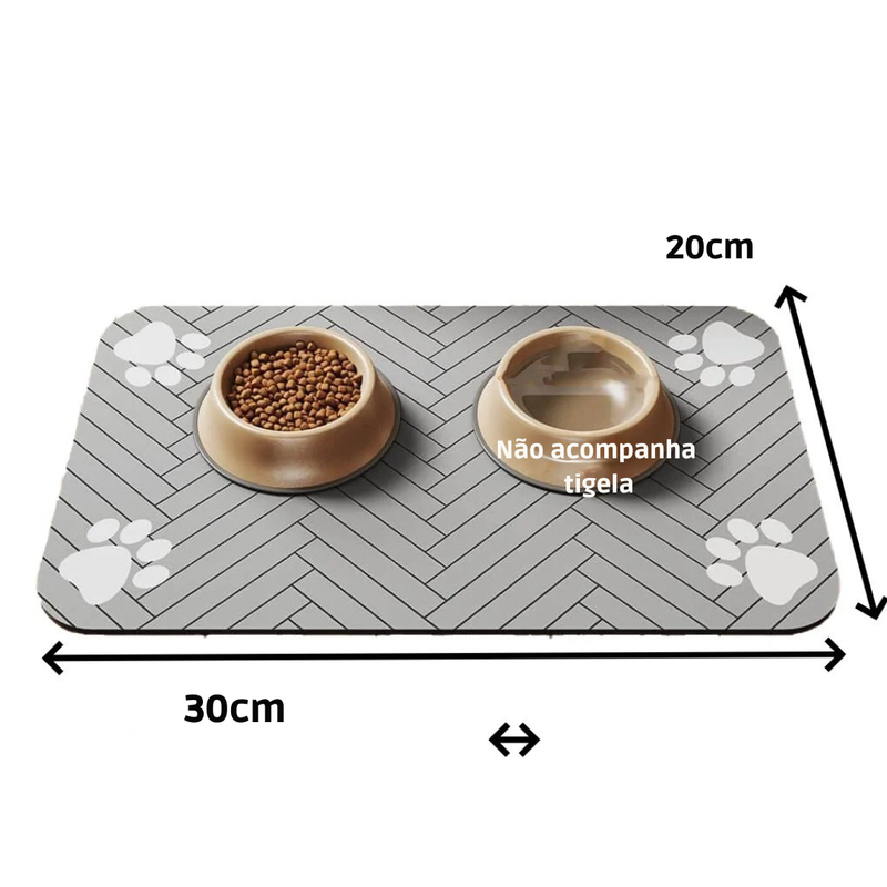 Tapete Absorvente para Comedouro - Proteção Antiderrapante