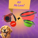 Kit Me Leva! Guia retrátil (GRÁTIS) + 2 Tigelas Expansíveis