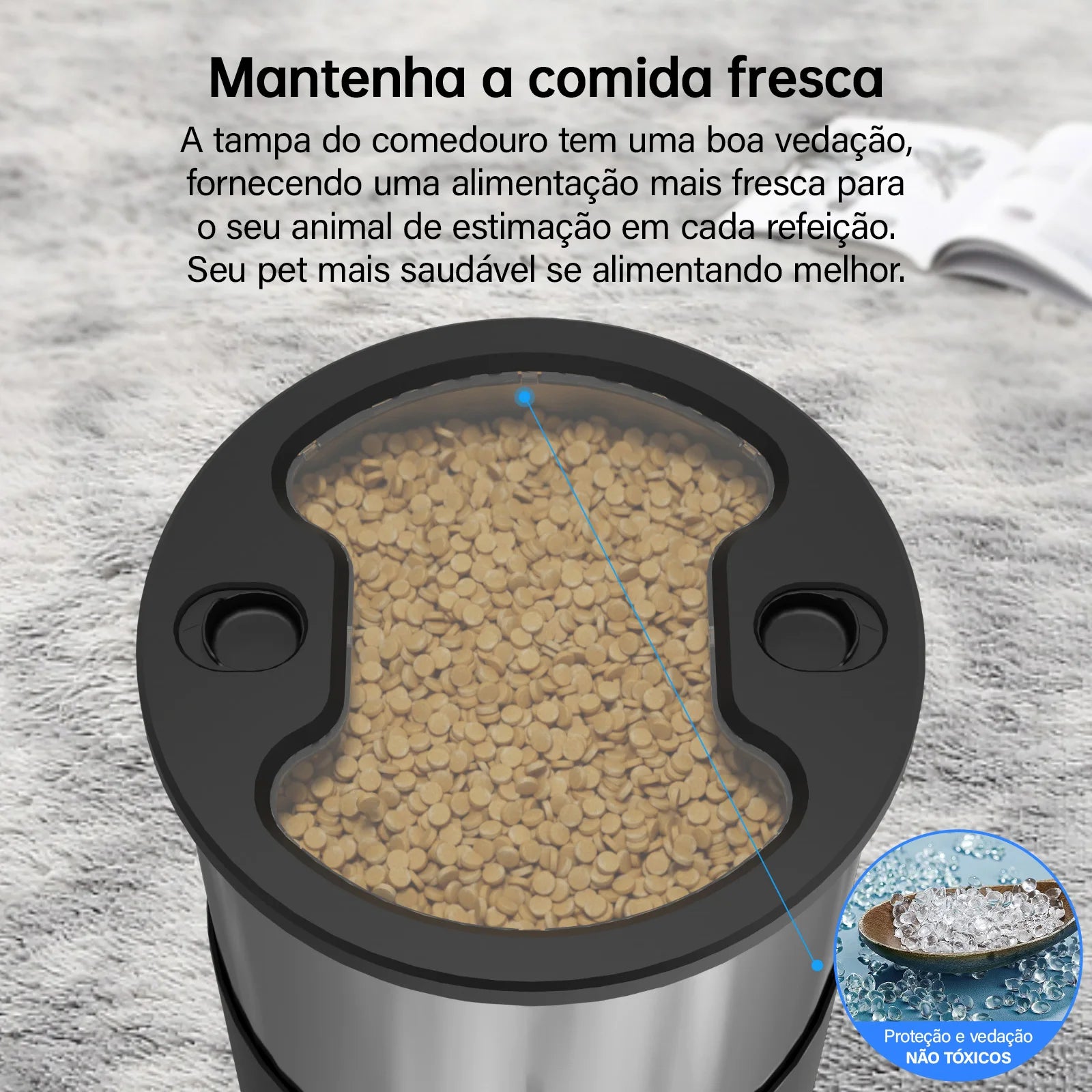 Kit Tech Pet - Comedouro Automático + Fonte Automática Inox